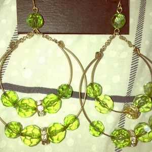 Bebe green earrings